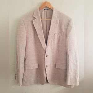 Stafford Linen Mens Sport Coat Blazer Jacket Size 42R
